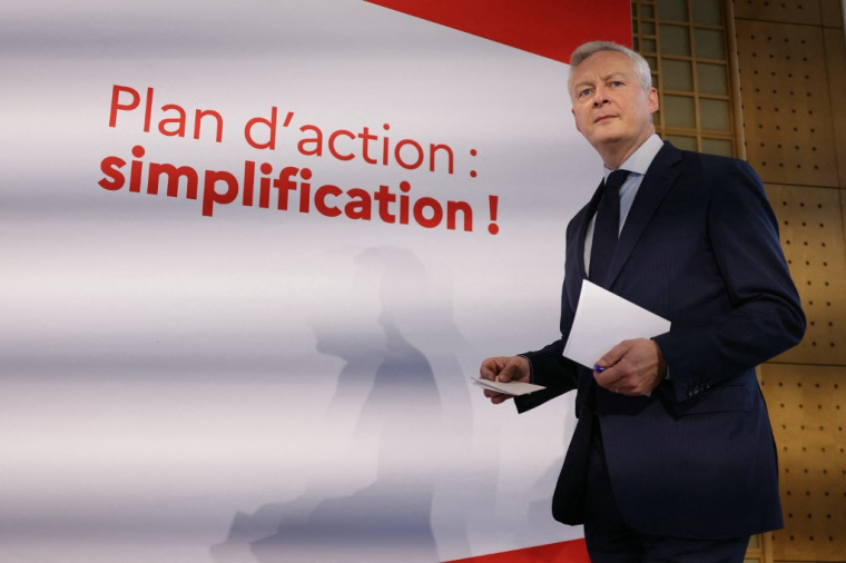 Bruno Le Maire, le 24 avril 2024, à Paris ( AFP / THOMAS SAMSON )