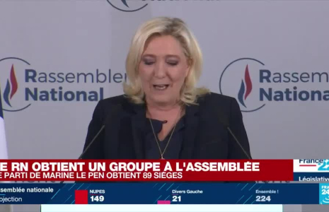 REPLAY - Législatives : Le Pen promet d'incarner une "opposition "ferme"