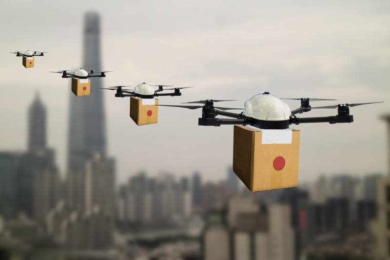 Les livraisons par drone ont commencé (Crédits photo : Shutterstock)
