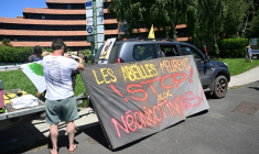 Manifestation contre la loi Duplomb à Pau, dans les Pyrénées-Atlantiques, le 28 juin 2025 ( AFP / Gaizka IROZ )