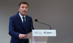 Le président du Comité national olympique et sportif français (CNOSF) David Lappartient, lors d'une cérémonie