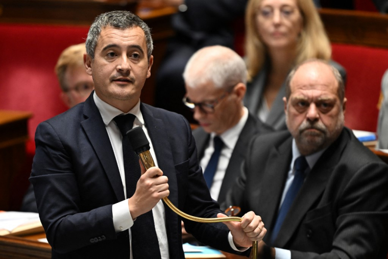 Le ministre de l'Intérieur Gérald Darmanin à l'Assemblée nationale à Paris, le 21 novembre 2023. ( AFP / MIGUEL MEDINA )