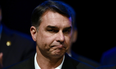 Flavio Bolsonaro à Brasilia au Brésil le 5 août 2026 ( AFP / Evaristo Sa )