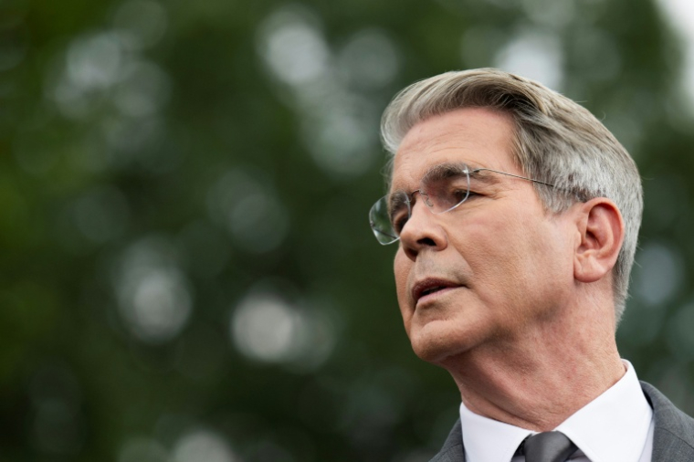 Le secrétaire au Trésor américain Scott Bessent, le 20 août 2026 à la Maison Blancge ( AFP / Jim WATSON )