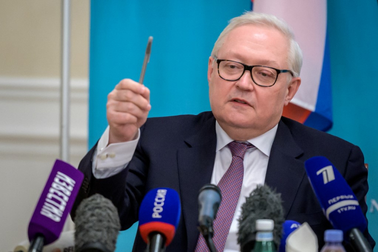 Sergueï Riabkov à Genève, en Suisse, le 10 janvier 2022. ( AFP / ELOI ROUYER )