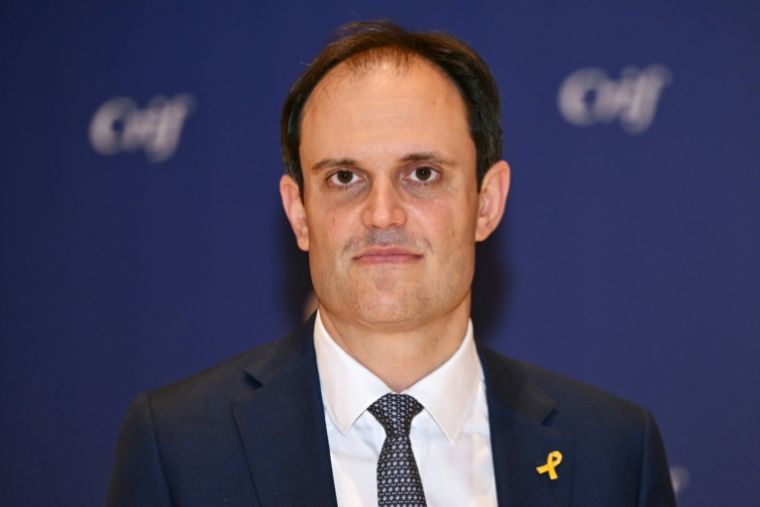 Le président du Conseil représentatif des des institutions juives de France Yonathan Arfi le 3 juillet 2025 lors du dîner annuel du Crif à Paris  ( AFP / Bertrand GUAY )