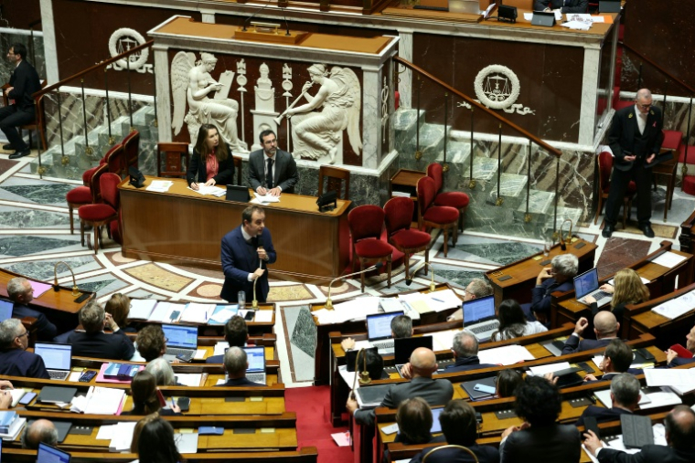 Le Premier ministre Sébastien Lecornu s'exprime devant l'Assemblée nationale, à Paris, le 31 octobre 2025 ( AFP / ALAIN JOCARD )