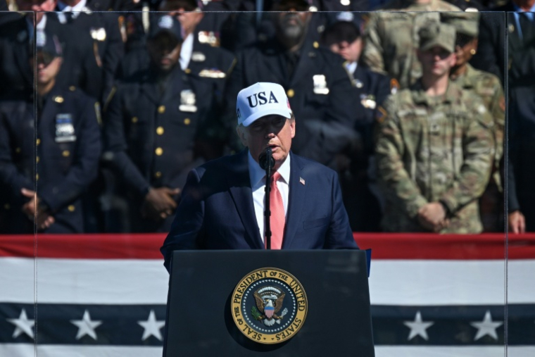 Le président américain Donald Trump s'exprime lors d'un événement consacré au souvenir du 11-Septembre, le 8 septembre 2026 à Washington ( AFP / Alex WROBLEWSKI )