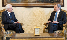 ITALIE: DRAGHI VA RENCONTRER MATTARELLA, VERS UNE PROBABLE DÉMISSION