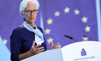 La présidente de la BCE Christine Lagarde, lors d'une conférence de presse à Francfort, le 24 juillet 2025 ( AFP / Daniel ROLAND )