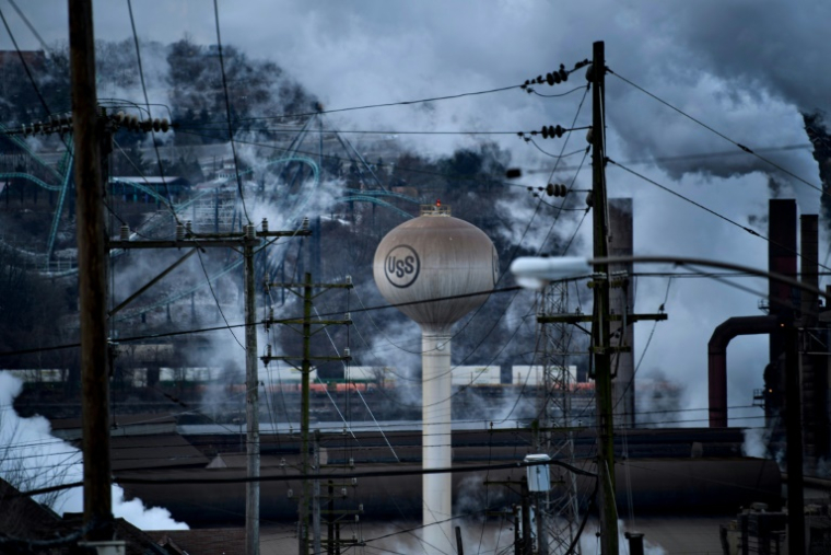 L'usine Edgar Thomson de US Steel le 21 janvier 2020, à North Braddock, en Pennsylvanie ( AFP / Brendan Smialowski )