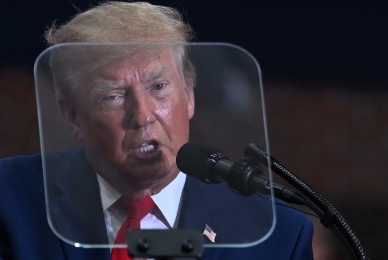 Le président américain Donald Trump à Port Huron dans le Michigan aux États-Unis le 25 octobre 2026 ( AFP / Brendan SMIALOWSKI )