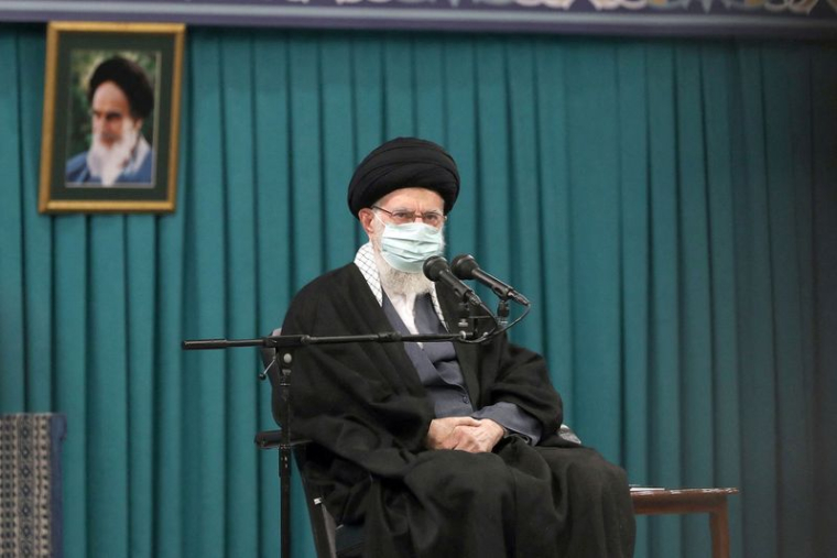 Iran's Supreme Leader Ayatollah Ali Khamenei attends a meeting with a group of Iranian women in Tehran