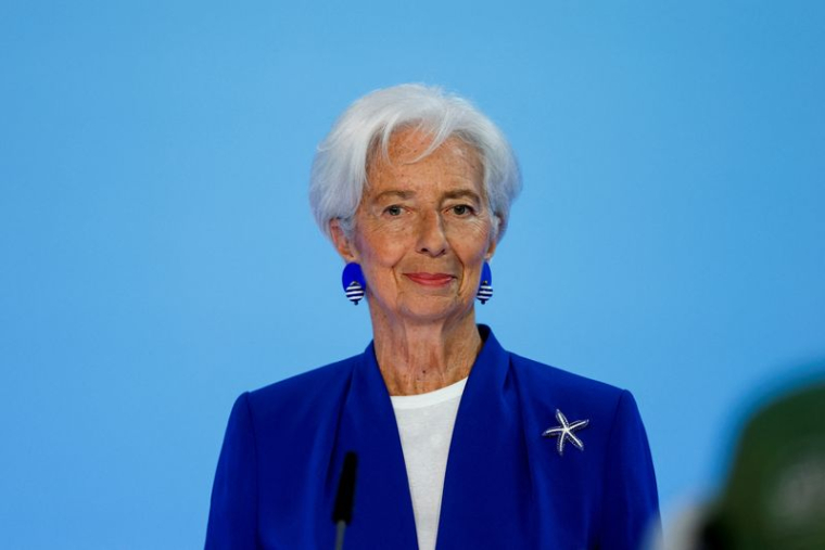 Christine Lagarde, présidente de la BCE, s'adresse aux journalistes à l'issue de la réunion du Conseil des gouverneurs.