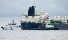 Le pétrolier Eagle S dans le golfe de Finlande, le 28 décembre 2024 ( Lehtikuva / Jussi Nukari )