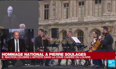 Hommage national à Pierre Soulages : "Quelqu'un qui avait une approche très terrestre de sa peinture"