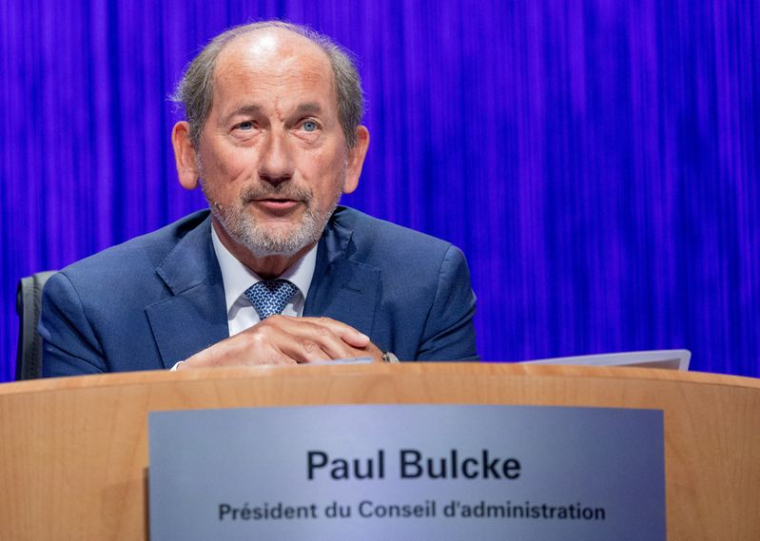 PHOTO DE FICHIER : Le président de Nestlé, M. Bulcke, assiste à l'assemblée générale annuelle de Nestlé à Ecublens
