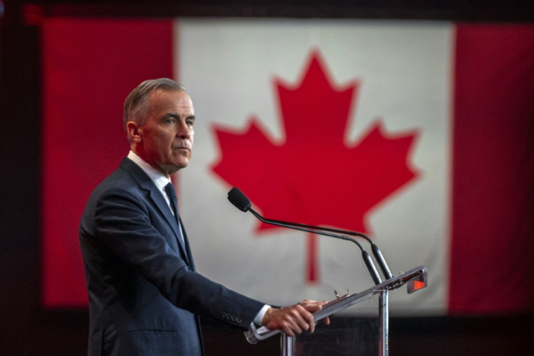 Le Premier ministre canadien Mark Carney, le 11 avril 2026 à Montreal ( AFP / ANDREJ IVANOV )