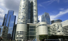 Vue du complexe de bureaux Cœur Défense à La Défense, le quartier financier et d'affaires à l'ouest de Paris