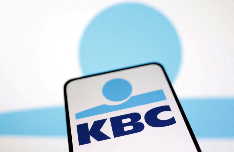Le logo du groupe KBC dans une illustration