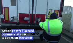 Mercosur: barrage filtrant à la sortie du port de Calais
