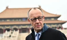 Le chancelier allemand Friedrich Merz visite la Cité interdite à Pékin, le 26 février 2026 ( AFP / Pedro Pardo )