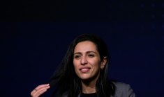 La Haute commissaire à l'Enfance Sarah El Haïry, le 14 janvier 2026 à Nantes  ( AFP / Loic VENANCE )