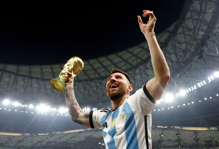 Lionel Messi après sa victoire en Coupe du monde