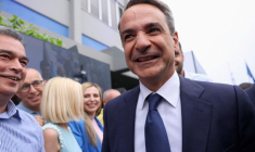 Le Premier ministre grec sortant Kyriakos Mitsotaki