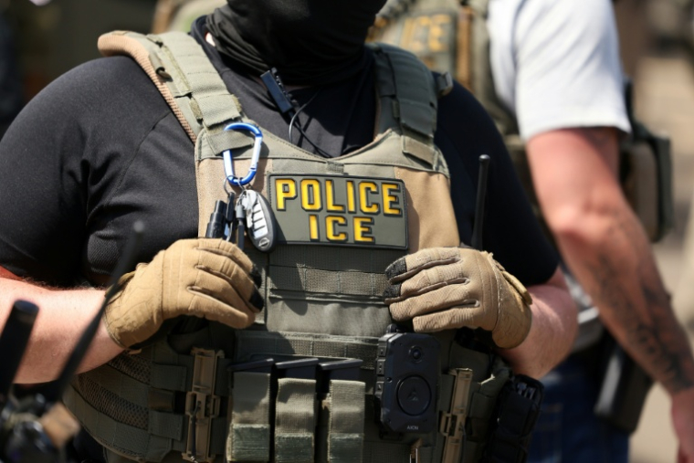 Ils demandaient plus de restrictions sur la manière d'opérer de l'ICE, notamment le port systématique d'une caméra-piéton pour ses agents ( AFP / CHARLY TRIBALLEAU )
