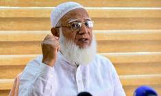 Shafiqur Rahman, leader du parti islamiste Jamaat-e-Islami, le 6 octobre 2024, à Dhaka, au Bangladesh ( AFP / Munir Uz Zaman )