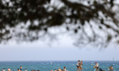 La plage à Argelès-sur-Mer, dans les Pyrénées-Orientales, le 11 juillet 2023 ( AFP / Charly TRIBALLEAU )