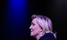 Marine Le Pen, le 29 janvier 2023, à Hénin-Beaumont ( AFP / Sameer Al-DOUMY )