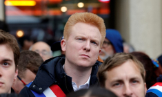 Adrien Quatennens à Paris, le 30 avril 2024. ( AFP / GEOFFROY VAN DER HASSELT )