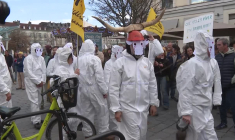 Dermatose: à Pau, happening d'agriculteurs pour dénoncer l'abattage généralisé