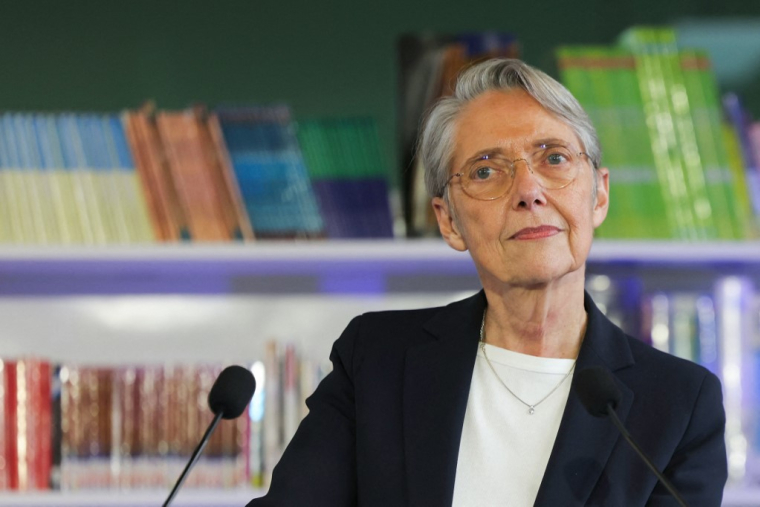 Elisabeth Borne, le 18 mars 2025, à Rueil-Malmaison ( AFP / THOMAS SAMSON )