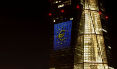Répétition de l'illumination du bâtiment de la BCE pour célébrer l'adhésion de la Bulgarie à la zone euro