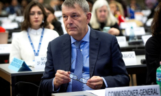 Le commissaire général de l'UNRWA, Philippe Lazzarini, au Forum mondial des réfugiés, à Genève