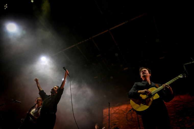 Le groupe pop-rock Feu! Chatterton en concert aux Nuits de Fourvière, le 9 juillet 2025 à Lyon ( AFP / OLIVIER CHASSIGNOLE )