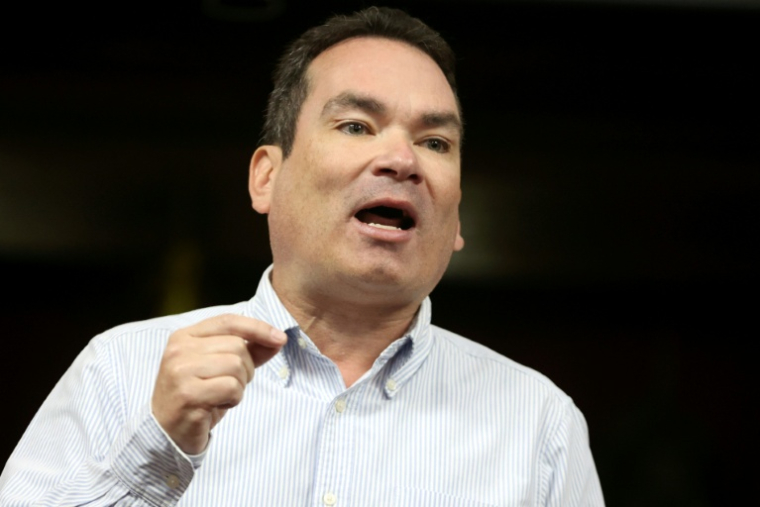 Le député de l'opposition Tomas Guanipa lors d'une conférence de presse à Caracas, le 18 février 2026 au Venezuela ( AFP / Pedro MATTEY )