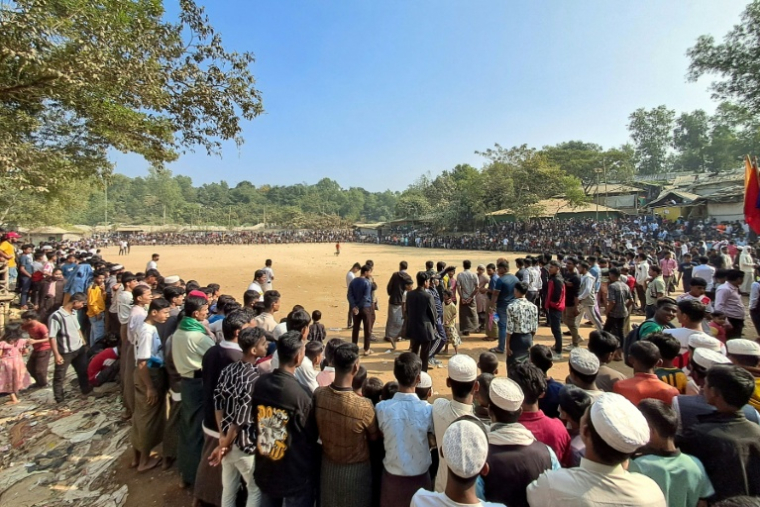 Des réfugiés rohingyas au camp de Kutupalong, le 10 janvier 2026 à Ukhia, au Bangladesh ( AFP / MH Mustafa )