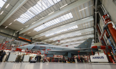 Un Eurofighter à Manching, en Allemagne, le 19 janvier 2024. ( AFP / MICHAELA STACHE )