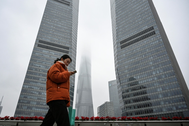 Le quartier financier de Lujiazui à Shanghai le 5 mars 2026 ( AFP / Jade GAO )