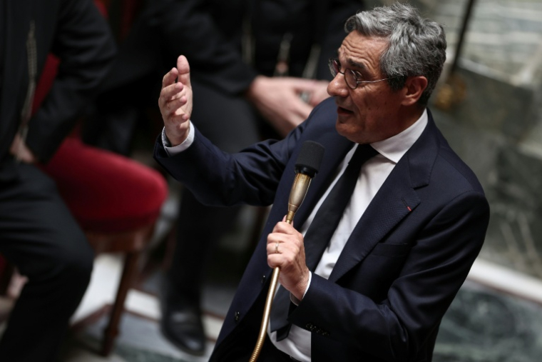 Le ministre du Commerce Serge Papin, à l'Assemblée nationale à Paris le 17 juin 2026. ( AFP / Guillaume BAPTISTE )