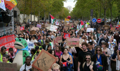 Manifestation de lycéens à Paris le 13 octobre 2026 ( AFP / Dimitar DILKOFF )
