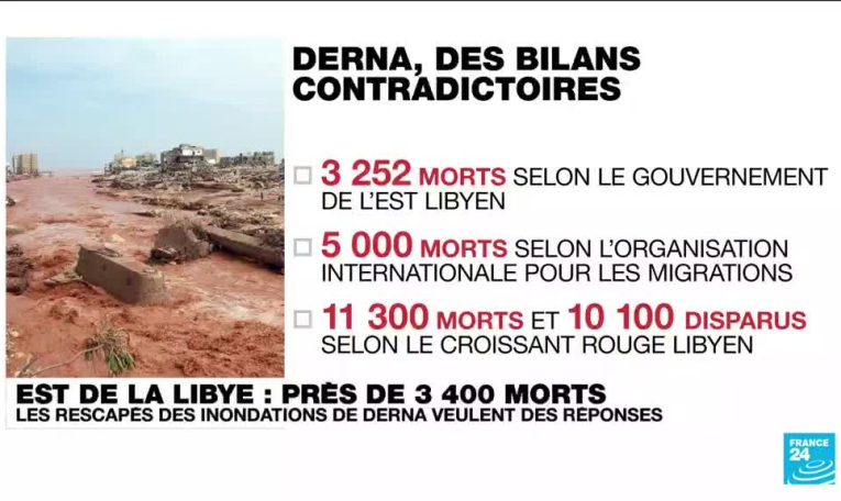 Inondations en Libye : le travail des secouristes est "très compliqué"