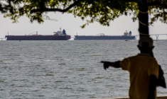 Des pétroliers à l'ancre près de Maracaibo, au Venezuela, le 17 décembre 2025 ( AFP / Alejandro Paredes )