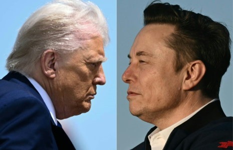 Anciens alliés, le président américain Donald Trump et l'entrepreneur multimilliardaire Elon Musk ne semblent pas près de se rabibocher ( AFP / Brendan SMIALOWSKI )