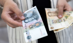 Une illustration montre des billets de yuans chinois