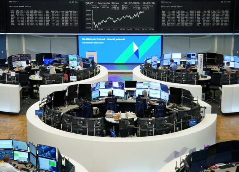 Le graphique de l'indice allemand DAX à la Bourse de Francfort